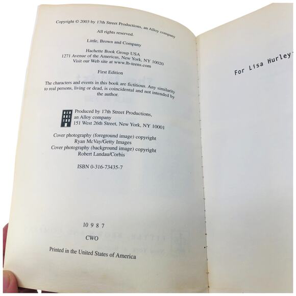 The A-List a Novel by Zoey Dean 17th Street Productions 2003 1st Edition - Picture 7 of 9